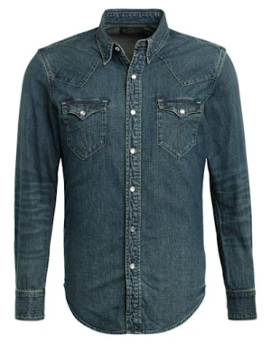 Rrl Koszula Jeansowa Classic Fit blau