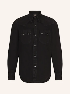 Rrl Koszula Jeansowa Slim Fit schwarz