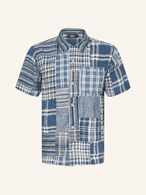 Rrl Koszula Z Krótkim Rękawem Comfort Fit Z Dodatkiem Lnu blau