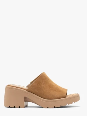 Rude klapki damskie wsuwane Ryłko