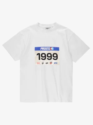 Runner t-shirt regular męski bawełniany biały Klasyk