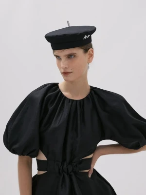 Ruslan Baginskiy beret bawełniany kolor czarny BRT033-C-DMD