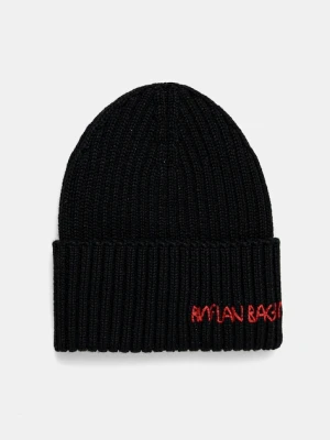 Ruslan Baginskiy czapka wełniana kolor czarny wełniana BN033/034-WA-RU