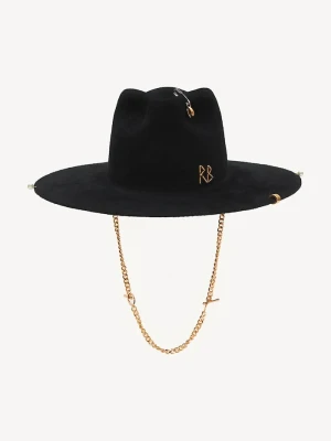 RUSLAN BAGINSKIY kapelusz Fedora Hat czarny