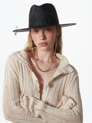 RUSLAN BAGINSKIY kapelusz Fedora Hat czarny