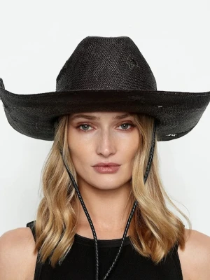 Ruslan Baginskiy kapelusz Ruslan Baginskiy Cowboy Hat with Leather Trim