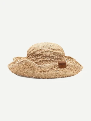 RUSLAN BAGINSKIY kapelusz słomkowy damski Bucket Hat beżowy
