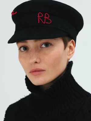 Ruslan Baginskiy kaszkiet wełniany kolor czarny KPC033-W-WPNS-WRB