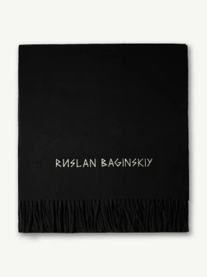 RUSLAN BAGINSKIY szalik damski wełniany Wool Scarf czarny