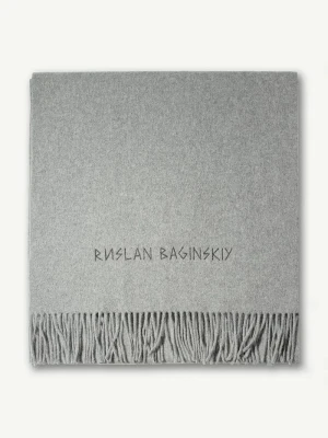 RUSLAN BAGINSKIY szalik damski wełniany Wool Scarf szary