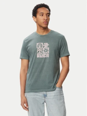 RVCA T-Shirt Mosaic 23A351543 Granatowy Regular Fit