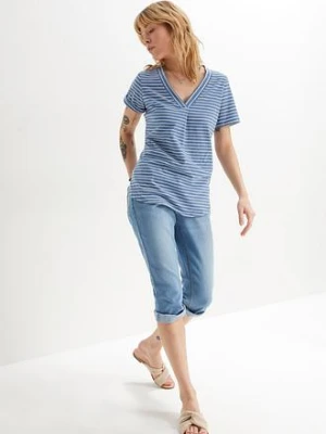 Rybaczki dżinsowe, slim fit, mid waist bonprix