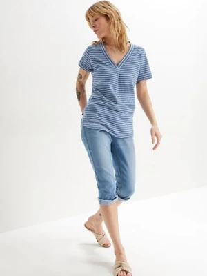 Rybaczki dżinsowe, slim fit, mid waist bonprix