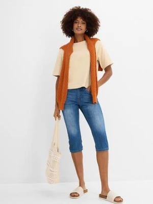Rybaczki dżinsowe, slim fit, mid waist bonprix