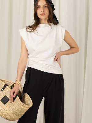 Rzeźbiący top drapowany z bawełny Ultra Smooth - Drape LAÏF