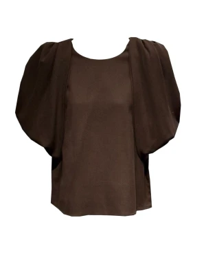 Rzeźbiarska bluzka z bufiastymi rękawami Puff - 100% len LAÏF