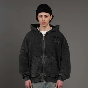 S Emblem Inside Out Oversized Zip Hoodie, markiSNIPES, Bluzy, w kolorze czarny, rozmiar: