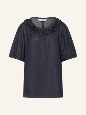 S Max Mara Bluzka Catia W Stylu Jeansowym Z Kamieniami Ozdobnymi blau