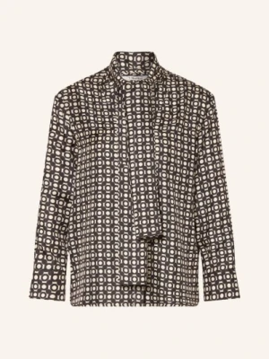 S Max Mara Jedwabna Bluzka Vittoria Z Odpinanym Kołnierzykiem schwarz