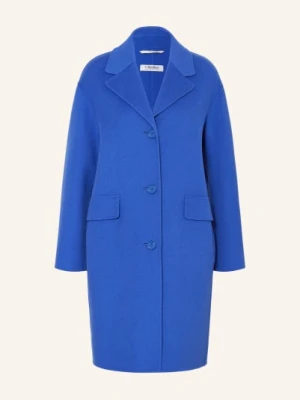 S Max Mara Płaszcz Wełniany Cielo blau