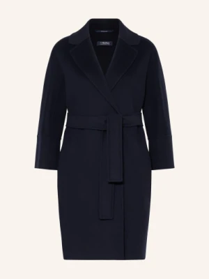 S Max Mara Płaszcz Z Wełny Arona blau GRANATOWY