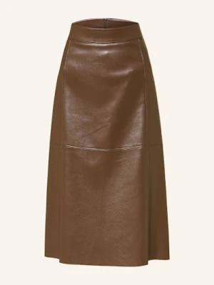 S Max Mara Spódnica Plata Z Imitacji Skóry braun