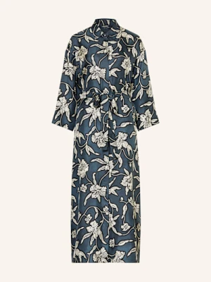 S Max Mara Sukienka Koszulowa Peonia Z Jedwabiu, Z Rękawami 3/4 blau