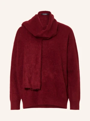S Max Mara Sweter Aria Z Odpinanym Szalikiem rot CIEMNOCZERWONY