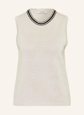 S Max Mara Top Z Dzianiny Udine weiss