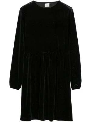 s.Oliver Aksamitna sukienka w kolorze czarnym rozmiar: 164