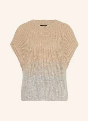 S.Oliver Black Label Bezrękawnik Z Cekinami beige
