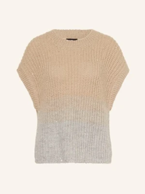 S.Oliver Black Label Bezrękawnik Z Cekinami beige