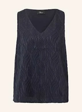 S.Oliver Black Label Bluzka Bez Rękawów blau