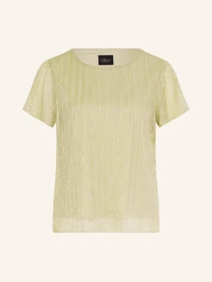 S.Oliver Black Label Bluzka Z Plisami I Brokatową Przędzą gruen