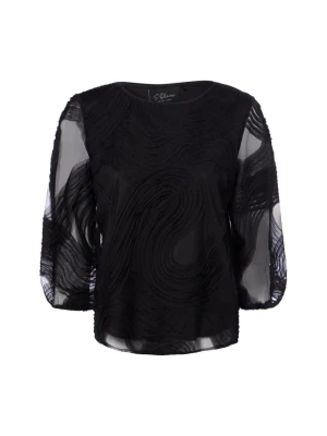 s.Oliver BLACK LABEL bluzka z szyfonu Kobiety czarny