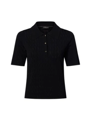 s.Oliver BLACK LABEL Damski sweter z krótkim rękawem Kobiety czarny jednolity,