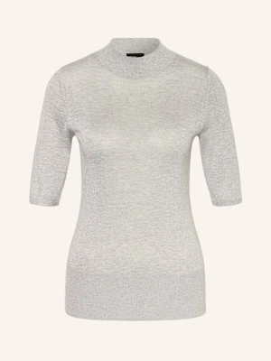 S.Oliver Black Label Dzianinowa Koszulka Z Błyszczącą Przędzą silber