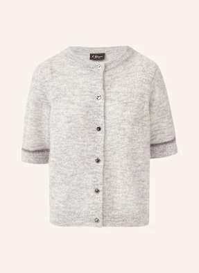 S.Oliver Black Label Kardigan Z Cekinami I Błyszczącą Przędzą grau