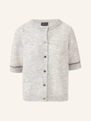 S.Oliver Black Label Kardigan Z Cekinami I Błyszczącą Przędzą grau