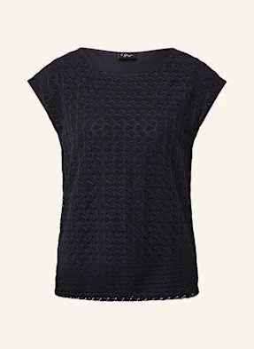 S.Oliver Black Label Koronkowy Top blau