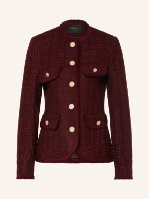 S.Oliver Black Label Marynarka Z Tkaniny Bouclé rot CIEMNOCZERWONY