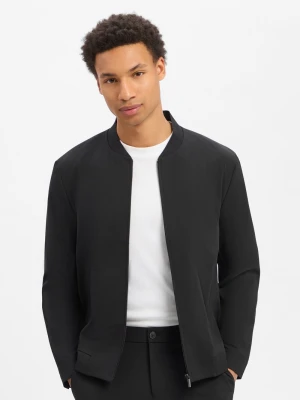 s.Oliver BLACK LABEL marynarka z zestawu modułowego Mężczyźni Comfort Fit Sztuczne włókno czarny