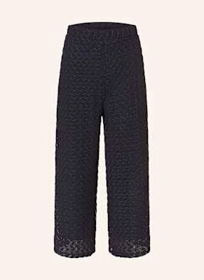 S.Oliver Black Label Spodnie 7/8 Z Dziurkowanej Koronki blau