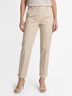 s.Oliver BLACK LABEL Spodnie chino dla kobiet Kobiety Bawełna beżowy