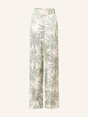 S.Oliver Black Label Spodnie Marlene Z Satyny weiss