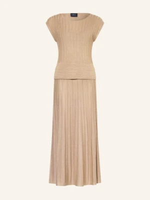 S.Oliver Black Label Sukienka Z Dzianiny Z Brokatową Przędzą braun