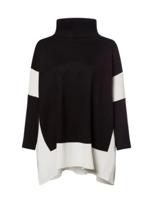 s.Oliver BLACK LABEL Sweter damski z dzianiny Kobiety Sztuczne włókno czarny|biały wzorzysty, S/M