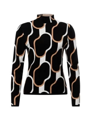 s.Oliver BLACK LABEL Sweter damski z dzianiny Kobiety Sztuczne włókno czarny wzorzysty,