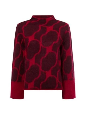 s.Oliver BLACK LABEL Sweter damski z dzianiny Kobiety Sztuczne włókno czerwony wzorzysty,
