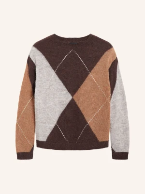 S.Oliver Black Label Sweter Z Błyszczącą Przędzą braun